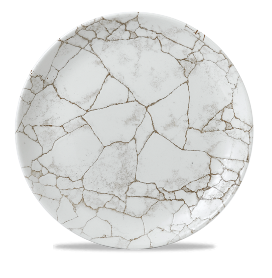 Kintsugi Agate Grey Coupe Plate